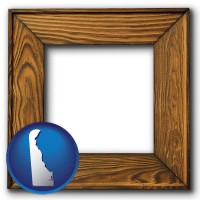 delaware a wooden picture frame