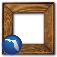 florida a wooden picture frame