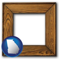 georgia a wooden picture frame