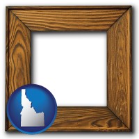 idaho a wooden picture frame