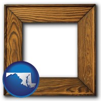 maryland a wooden picture frame
