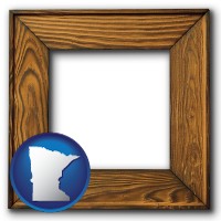 minnesota a wooden picture frame