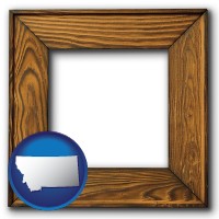 montana a wooden picture frame