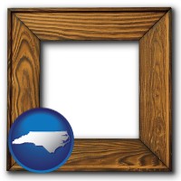 north-carolina a wooden picture frame