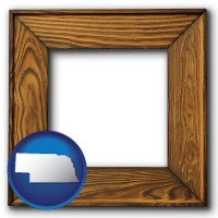 nebraska a wooden picture frame