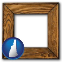 new-hampshire a wooden picture frame