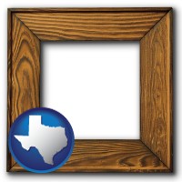 texas a wooden picture frame