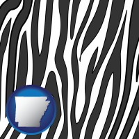 arkansas map icon and a zebra print