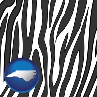 north-carolina map icon and a zebra print