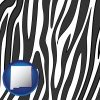new-mexico map icon and a zebra print