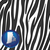 rhode-island map icon and a zebra print