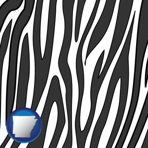 a zebra print - with Arkansas icon