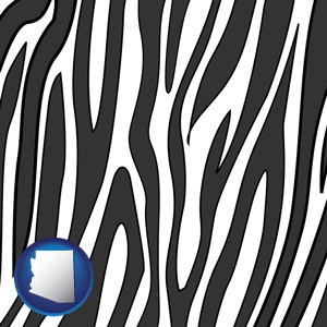 a zebra print - with Arizona icon