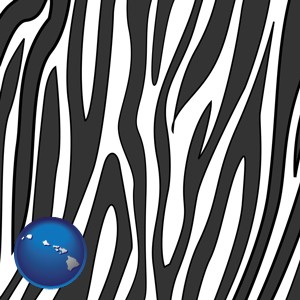 a zebra print - with Hawaii icon