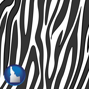 a zebra print - with Idaho icon