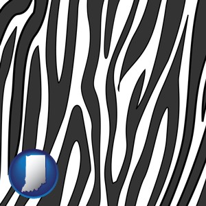 a zebra print - with Indiana icon