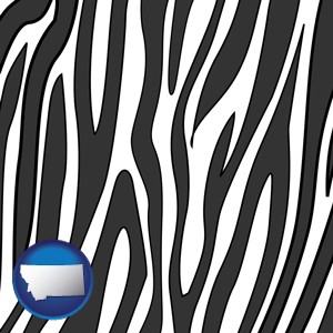 a zebra print - with Montana icon