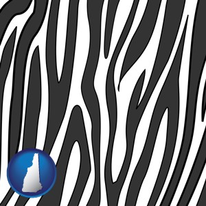 a zebra print - with New Hampshire icon