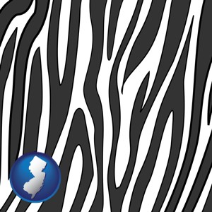 a zebra print - with New Jersey icon