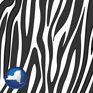 a zebra print - with New York icon