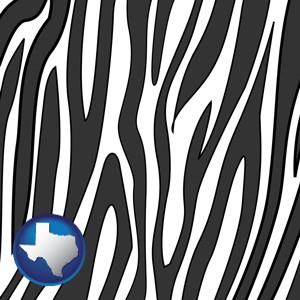a zebra print - with Texas icon