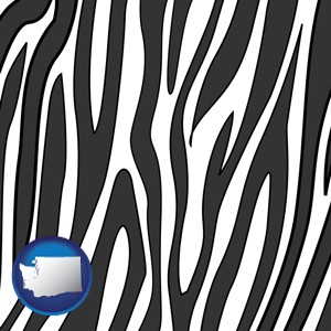 a zebra print - with Washington icon