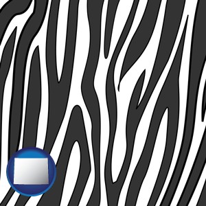 a zebra print - with Wyoming icon