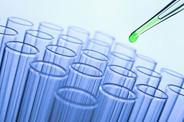 a pipette and test tubes