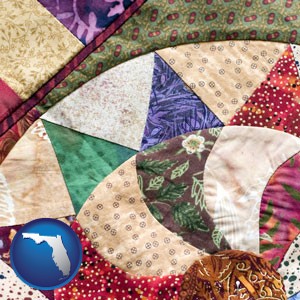 a patchwork quilt - with Florida icon