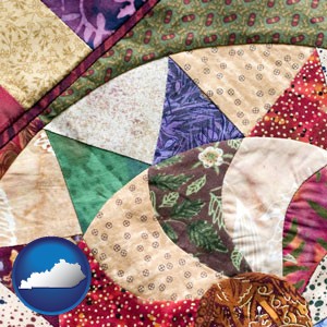 a patchwork quilt - with Kentucky icon