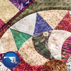 a patchwork quilt - with Maryland icon