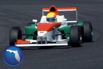 a race car - with Florida icon