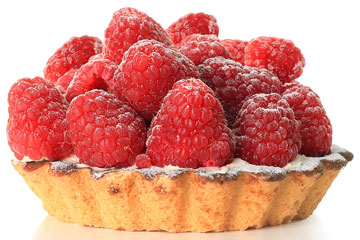 a red raspberry tart