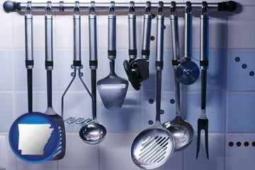 restaurant kitchen utensils - with Arkansas icon