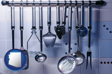 restaurant kitchen utensils - with Arizona icon