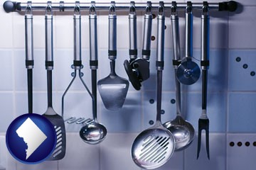 restaurant kitchen utensils - with Washington, DC icon