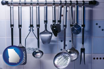 restaurant kitchen utensils - with Georgia icon