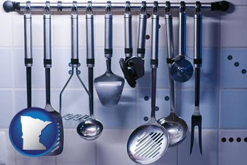 restaurant kitchen utensils - with Minnesota icon