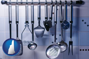 restaurant kitchen utensils - with New Hampshire icon