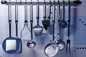 restaurant kitchen utensils - with New Mexico icon