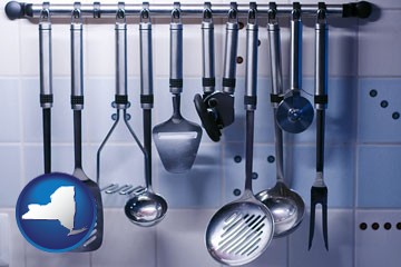 restaurant kitchen utensils - with New York icon