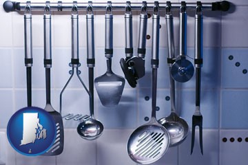 restaurant kitchen utensils - with Rhode Island icon