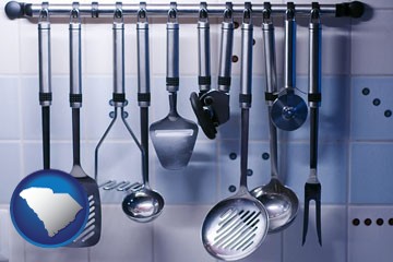 restaurant kitchen utensils - with South Carolina icon