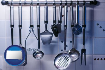 restaurant kitchen utensils - with South Dakota icon