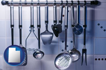 restaurant kitchen utensils - with Utah icon