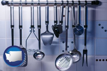 restaurant kitchen utensils - with Washington icon