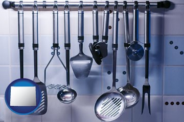 restaurant kitchen utensils - with Wyoming icon