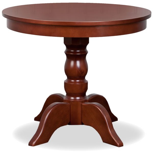 a traditional round table made from cherry wood (large image)