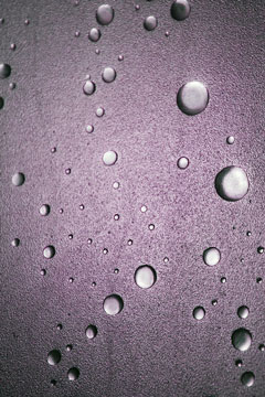 water droplets on a shower door