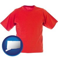 ct map icon and a red t-shirt